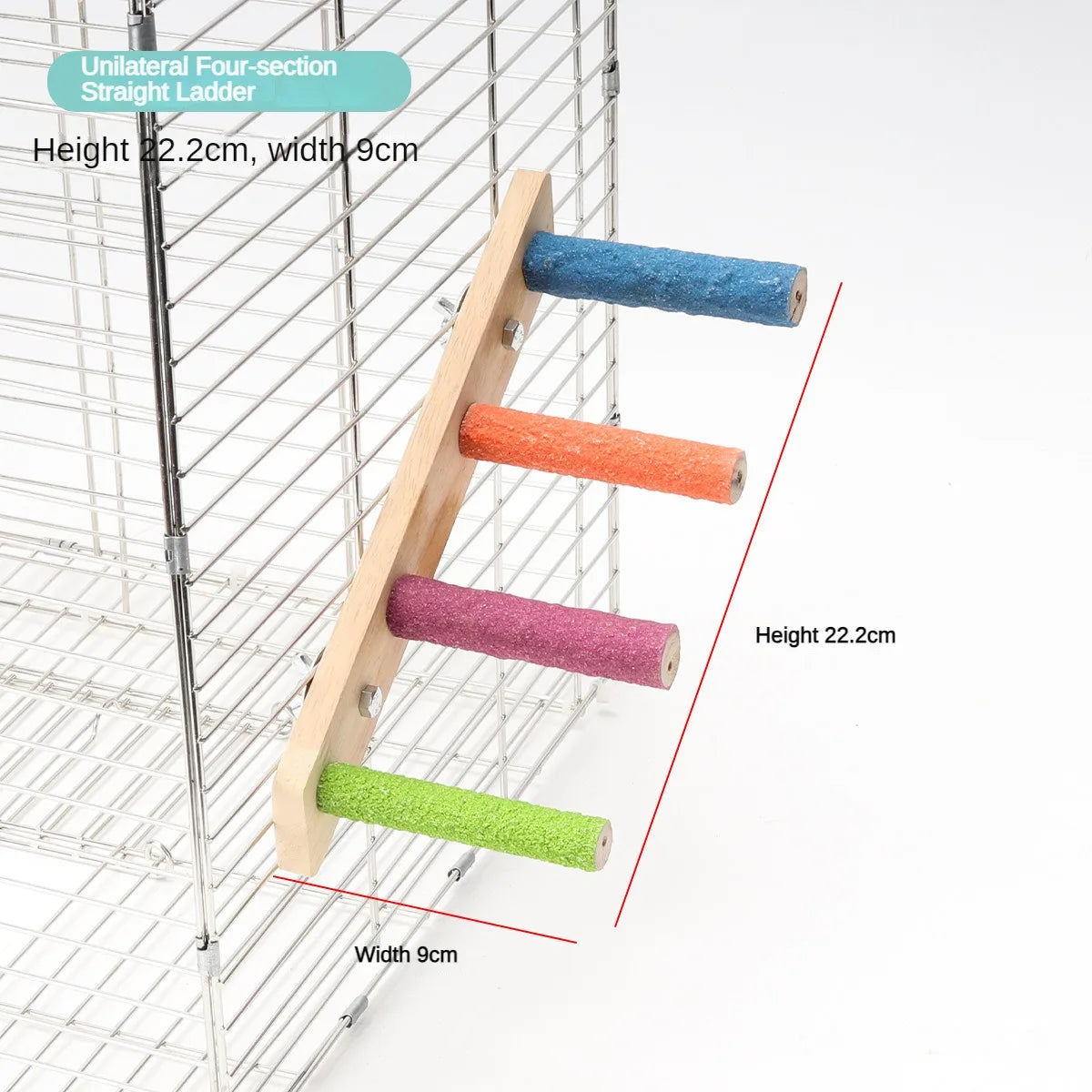 4/6/8 Step Bird Climbing Ladder Pet Interactive Ladder Parrot Grinding Claws and Teeth Climbing Toy Interactive Bird Accessories