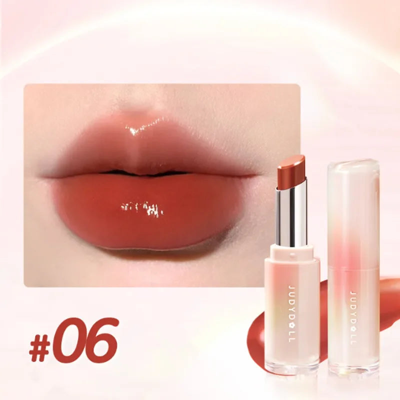 Judydoll Water Gloss Mirror Lipstick Crystal Jelly Lip Gloss Moisturizing Long Lasting Nude Lip Tint Makeup