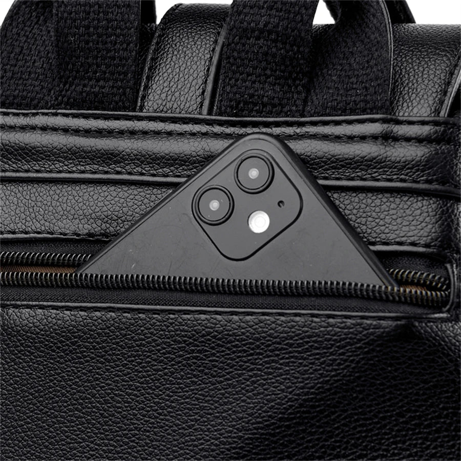 Luxury Women Leather Backpacks for Girls Casual Daypack