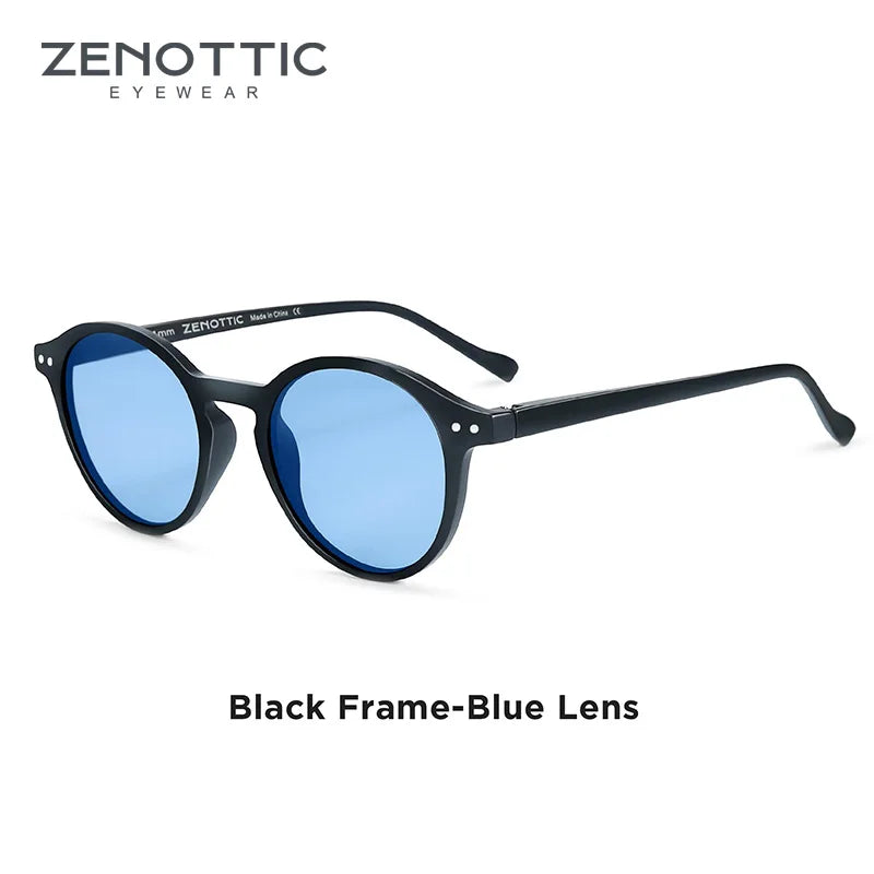 Zenottic Retro Circular Polarized Sunglasses for Men and Women Small Round Vintage Style UV400 Protection