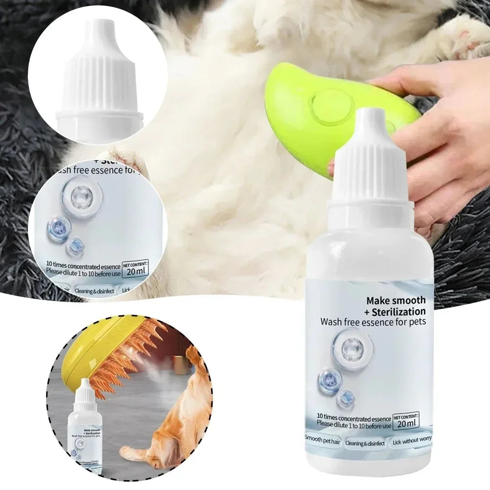 Dog Cat Steamy Brush Electric Sprayer 3 in 1 Grooming Tool