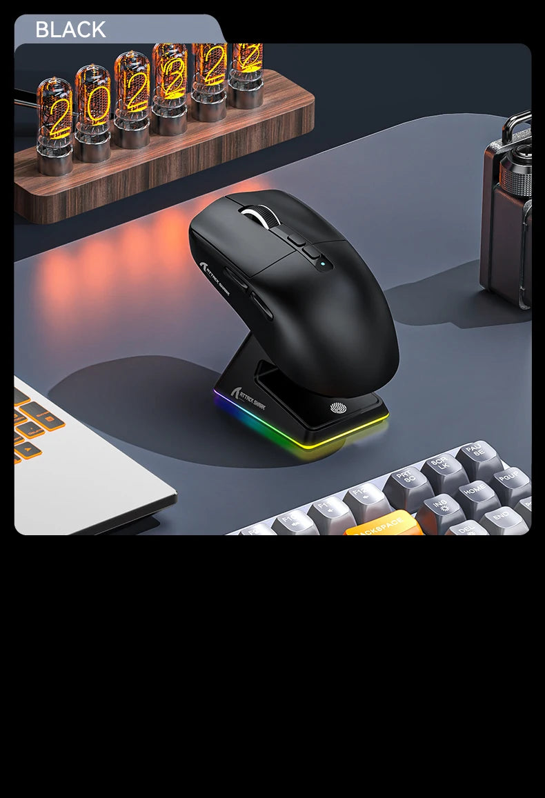 Attack Shark X6 PAW3395 Bluetooth Mouse with RGB Base