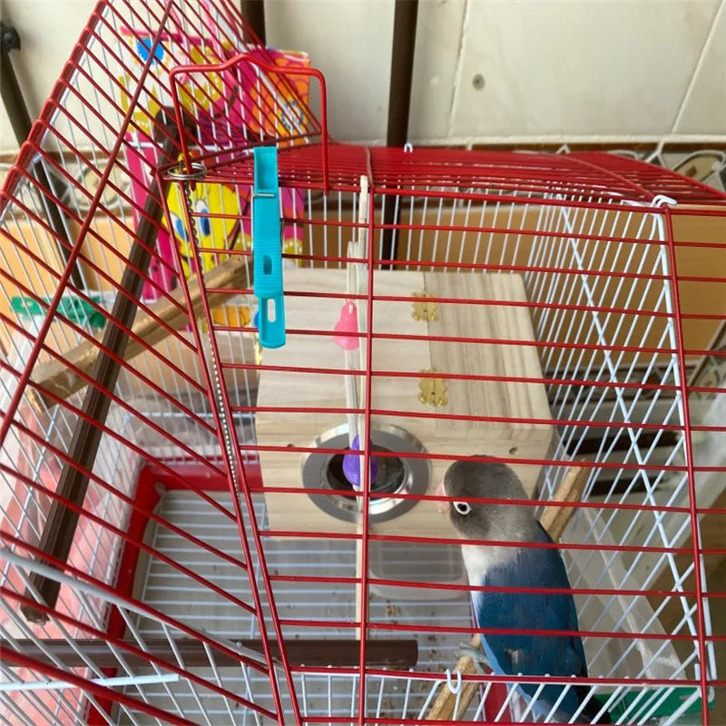 1pc Wood Bird Breeding Box Bird House Nest Parrot Breeding Decorative Cages Pet Accessories Home Balcony Decoration