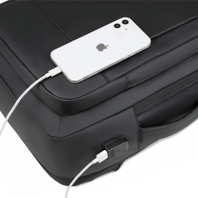 Rilibegan Men Travel Backpack Oxford Big Capacity USB Charge