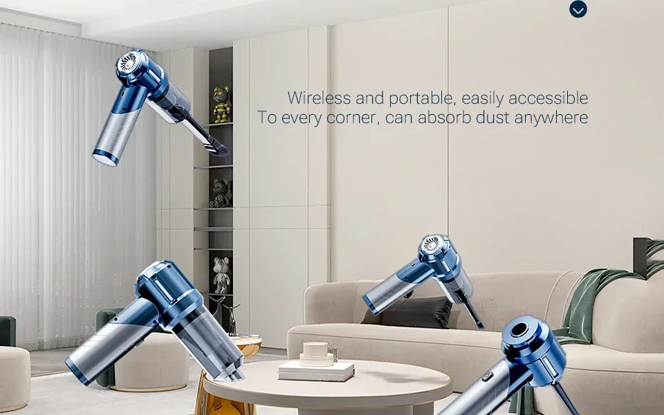 Cordless Mini Handheld Car Vacuum Cleaner with Strong Suction for Effortless Cleaning