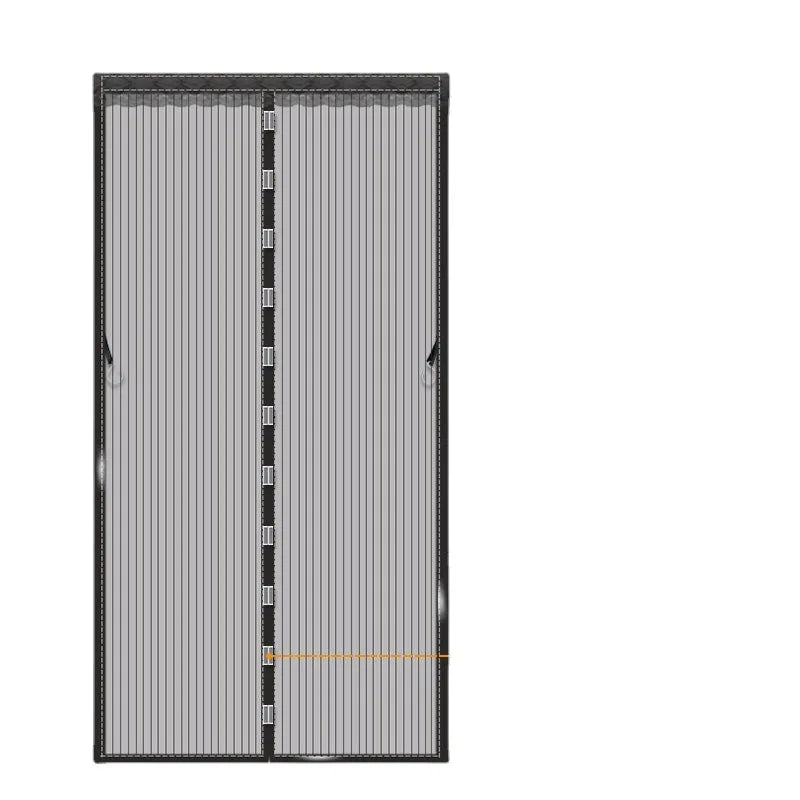 Cortina de malla magnética para puerta con malla mágica, mosquitera, mampara de manos libres, cortina de rayas silenciosa para puerta, ventilación para dormitorio