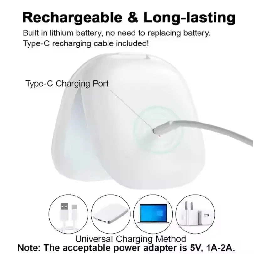 Double-Sided LED Makeup Mirror with 5X Magnification and Three Color Modes Compact Portable Design