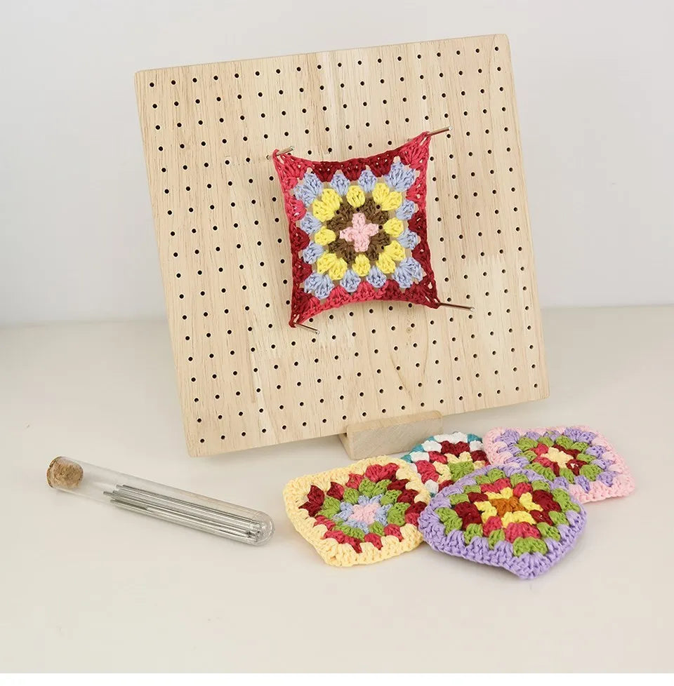 Wooden Knitting Blocking Board for Granny Squares Shawls Scarves Socks Sweaters and DIY Projects