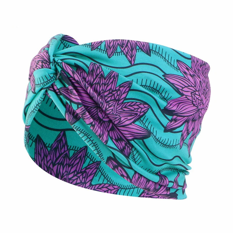Headbands For Women Solid Color Elastic Wide Turban Headwrap Yoga Makeup Hair Accessories