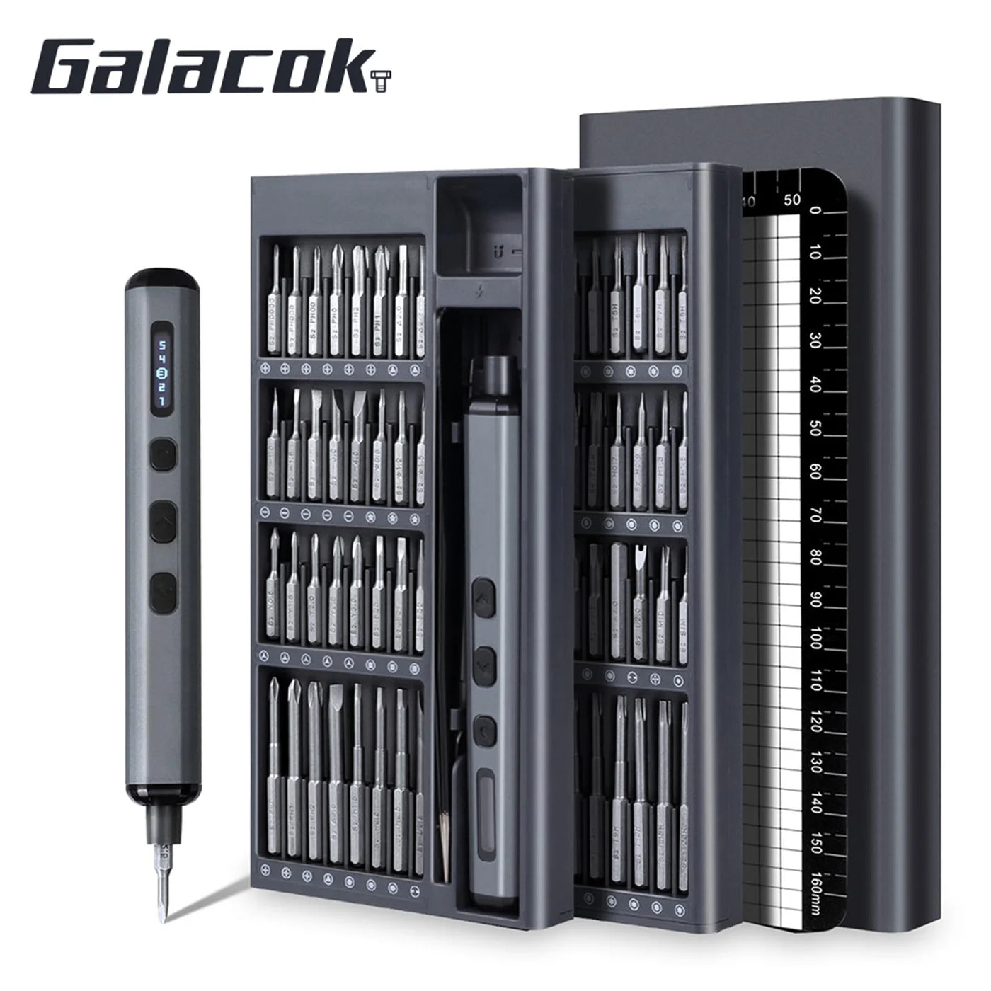 68-in-1 Precision Electric Screwdriver Set with 64 Bits and 5 Torque Settings for iPhone Watch Camera PC