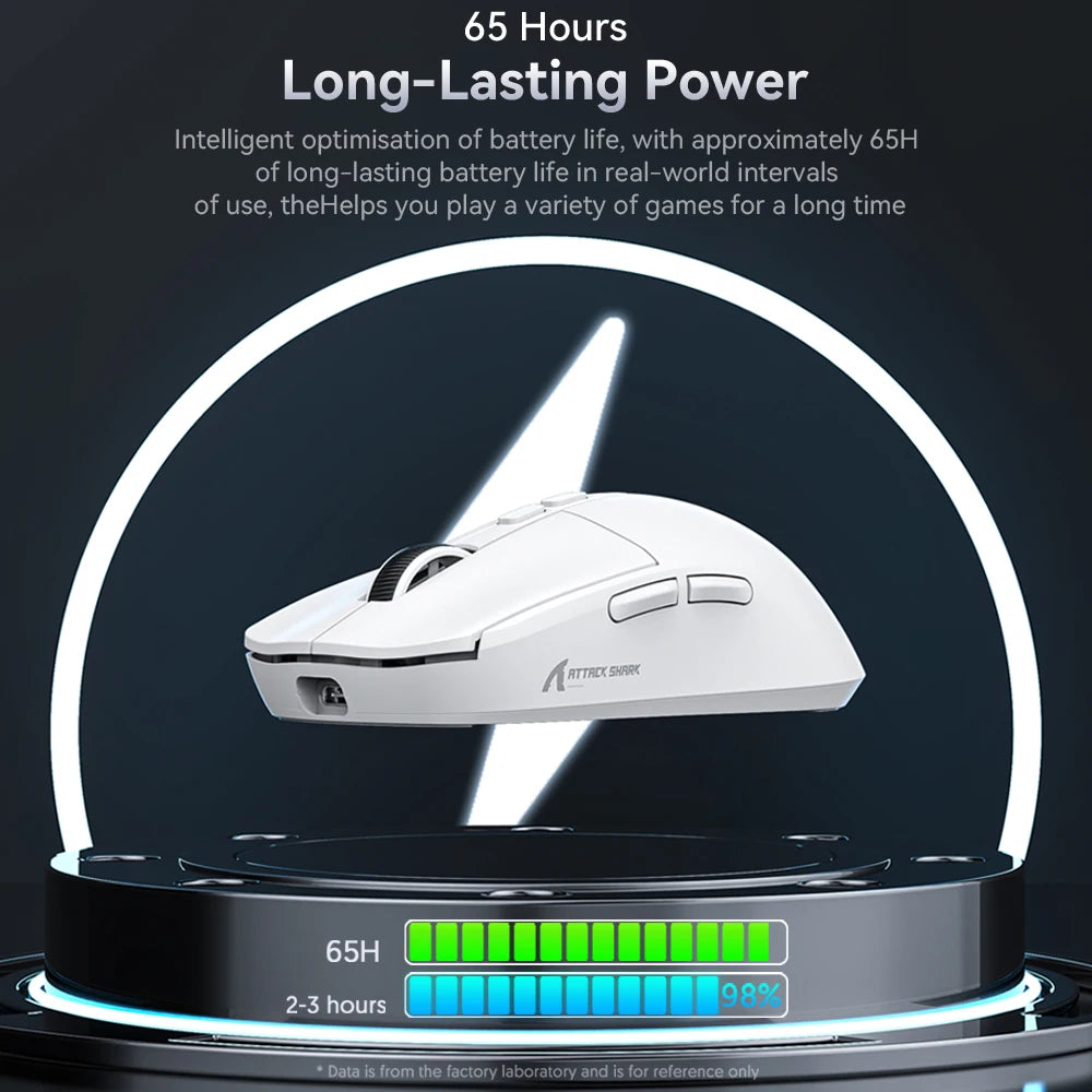 Ratón inalámbrico liviano para juegos X6 con 3 modos de cableado, 2,4 G, BT5.2, hasta 26 000 DPI, retroiluminación RGB, base de carga para computadora portátil y de escritorio