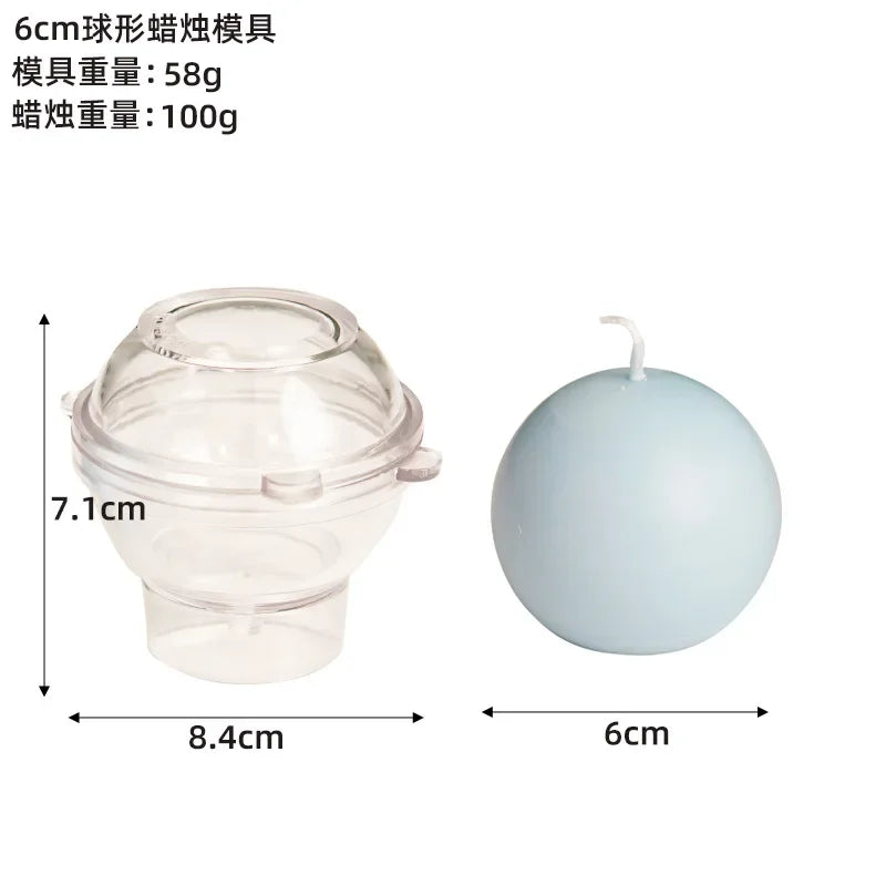 5-10cm Spherical Candle Mold Kit for DIY Aromatherapy Crafts