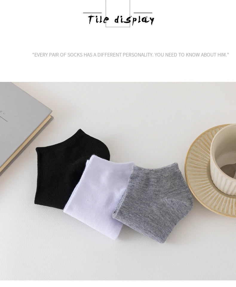 8 Pairs Women/Men Boat Socks Invisible Low Cut Non-slip Casual Breathable