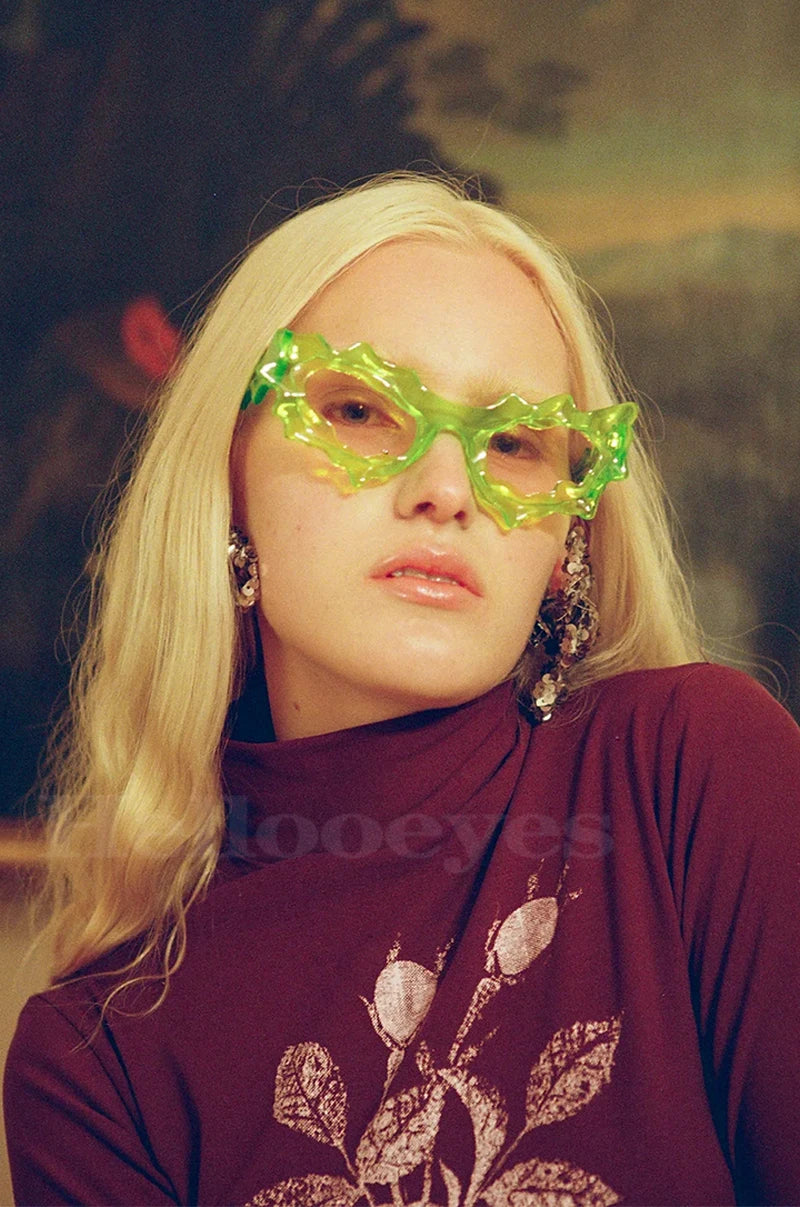 New Y2K Punk Cat Eye Sunglasses for Men and Women Retro Fashion