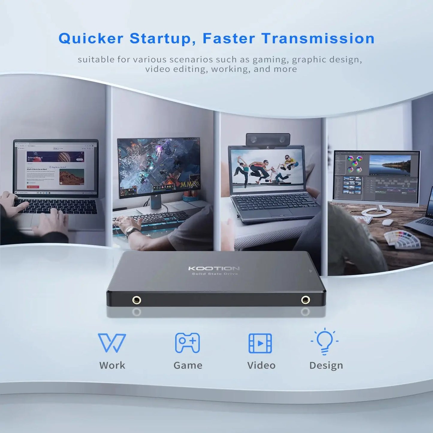Disco duro de estado sólido KOOTION de 2,5 pulgadas, 1 TB, 960 GB, 512 GB, 480 GB, 256 GB, 240 GB, 128 GB y 120 GB, discos duros internos