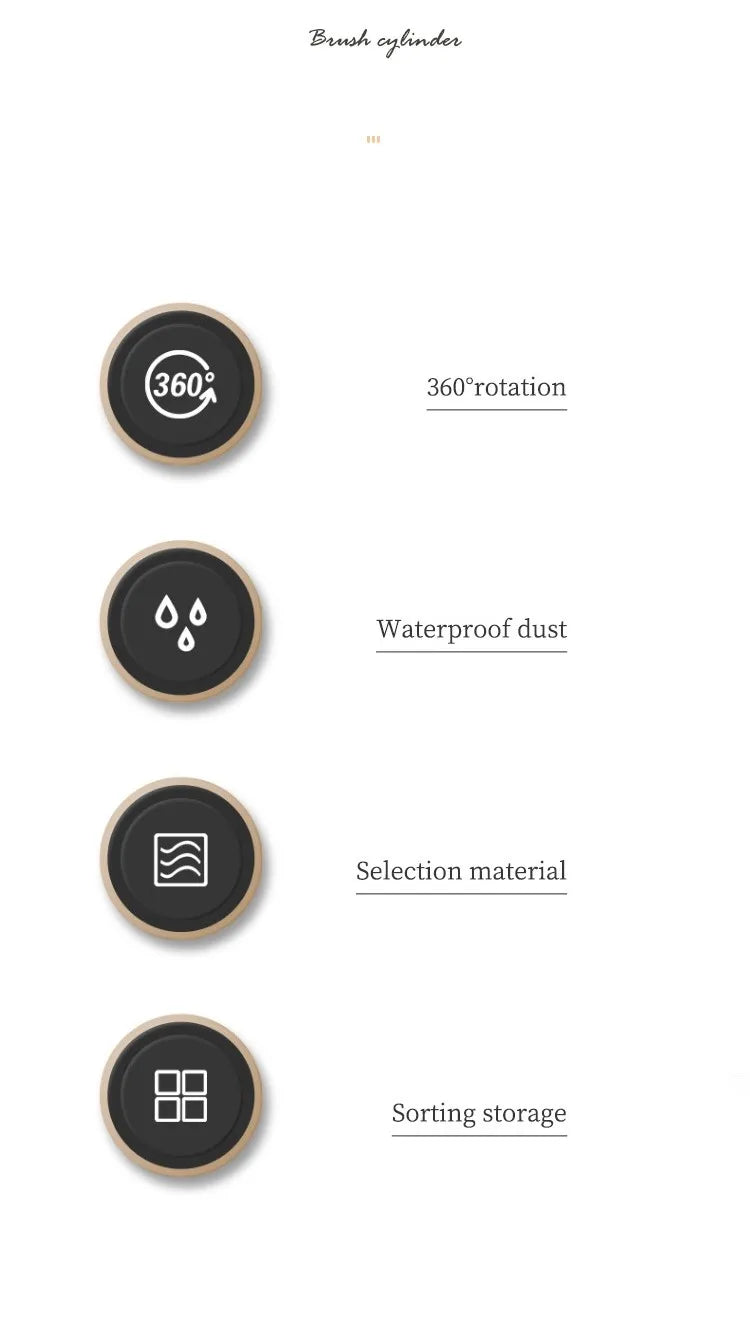 360 Degree Rotating Makeup Brush Holder With Lid Luxury Organizer