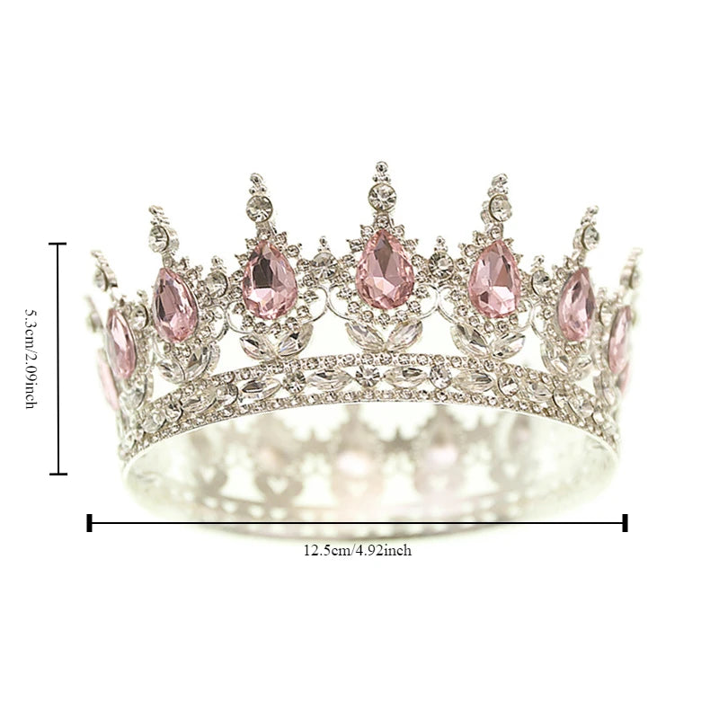 Beautiful Crystal Crown Cake Topper for Girl's Birthday Party Decoration