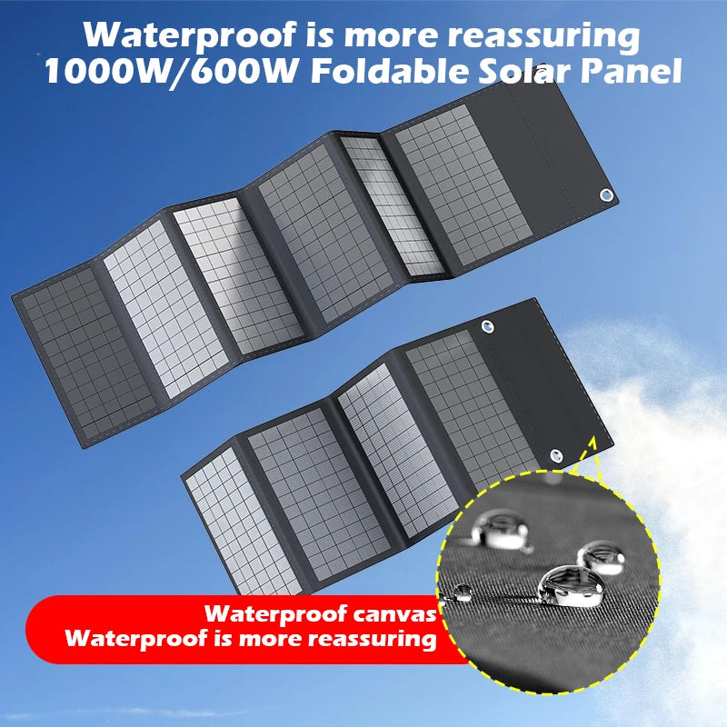 600W 1000W 18V Foldable Solar Panel Charger for Camping