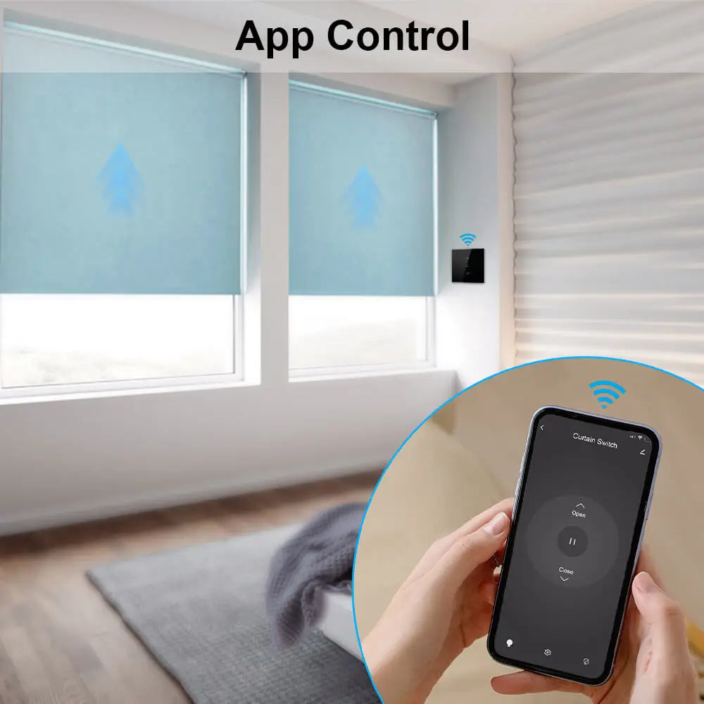 LoraTap Tuya Smart Life WiFi Cortinas Persianas Interruptor Persianas enrollables Interruptor de motor Estilo de luz de fondo Google Home Alexa Control de voz