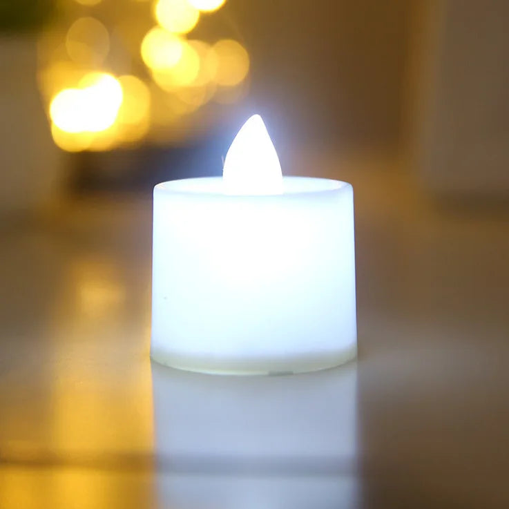 Flameless LED Heart-Shaped Tealight Candles for Home Wedding and Christmas Decoration Battery-Powered Safe Glow