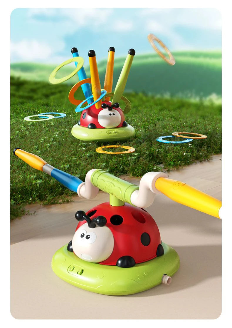 Rocket Launcher Ladybug Jump Game Machine for Kids - 3 Styles Outdoor Toy to Develop Grasping and Movement Skills