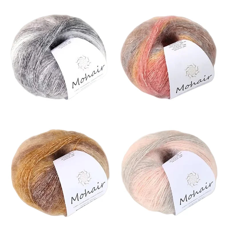 Gradient Mohair Soft Cotton Yarn for Baby Sweater Hat Scarf