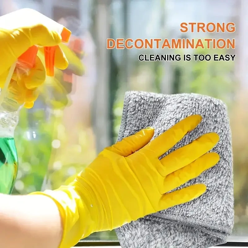 Gray Bamboo Charcoal Microfiber Dishcloths Super Absorbent Kitchen Cleaning Rags 1 to 100 Pieces