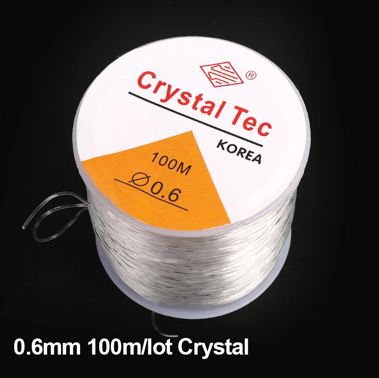 100m Strong Elastic Beading Thread Cord 0.5-1mm for Jewelry