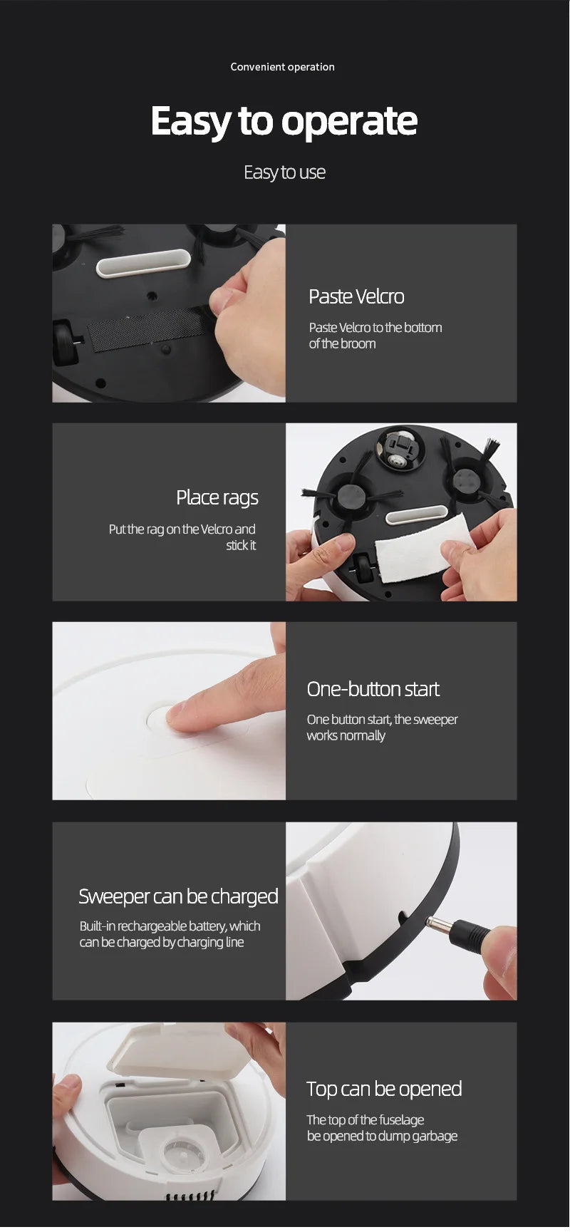 Fully Automatic Sweeping Robot Suction And Sweeping Mop Machine