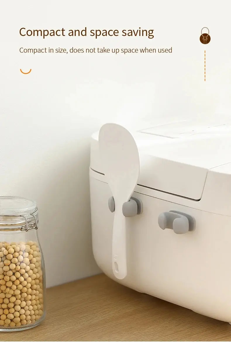 Rice Spoon Holder Silicone Storage Rack for Wall-Mounted Shelf