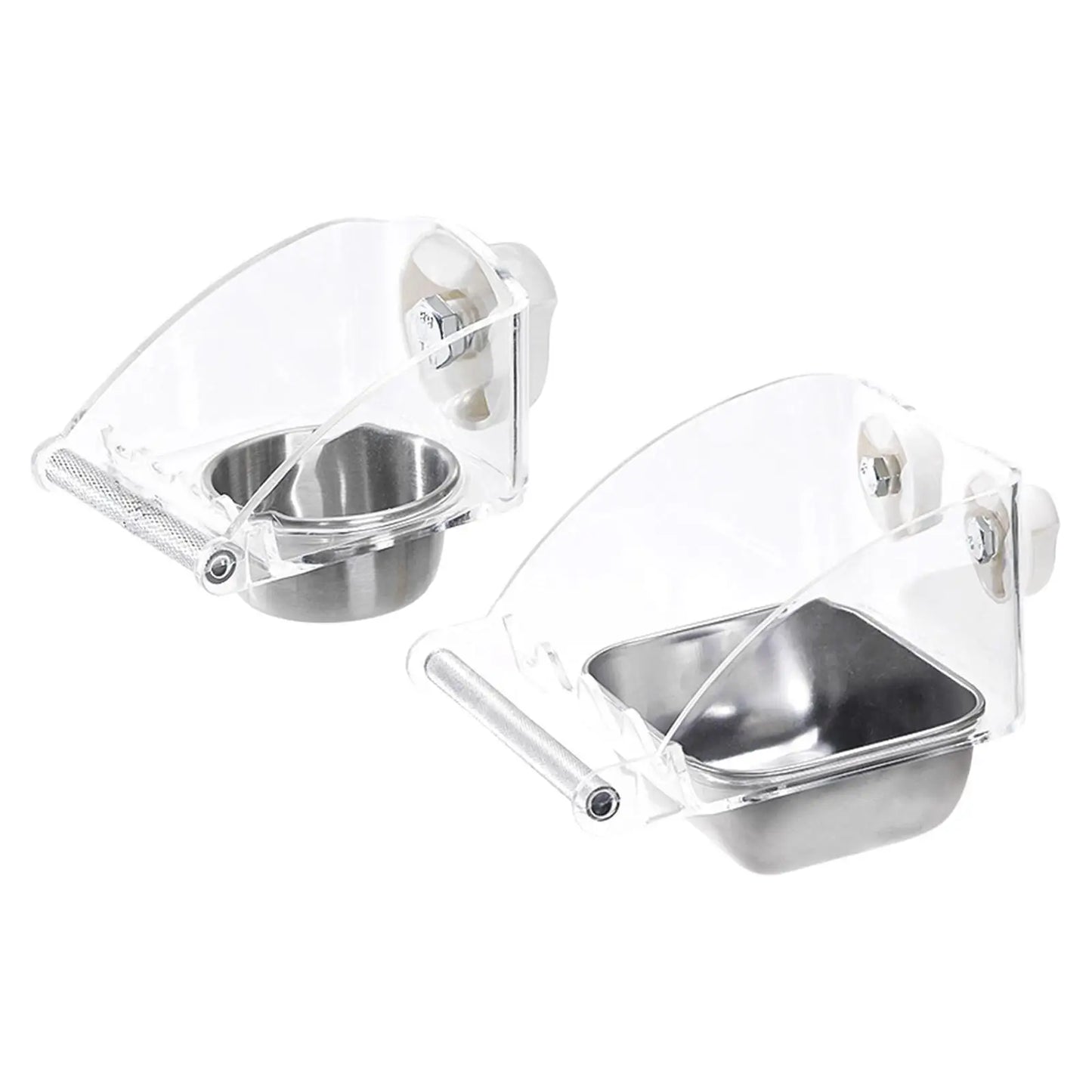 No Mess Bird Feeder for Cage Parakeet Feeder Sturdy with Anti Slip Stand Dispenser for Parrot Conures Bird Small Cockatoos