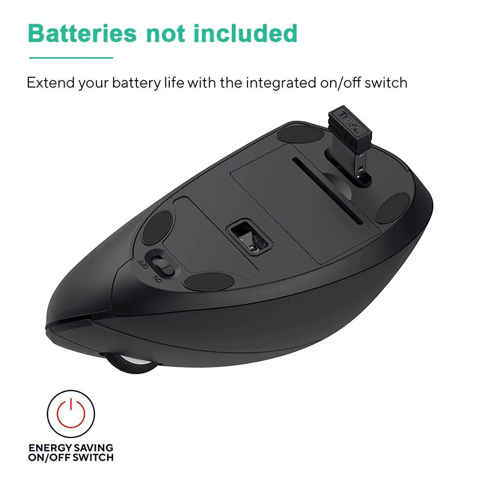 Vertical Mouse Ergonomic Wireless 2.4GHz Optical Mice 6 Buttons 3 DPI 800 1200 1600 for Laptop PC