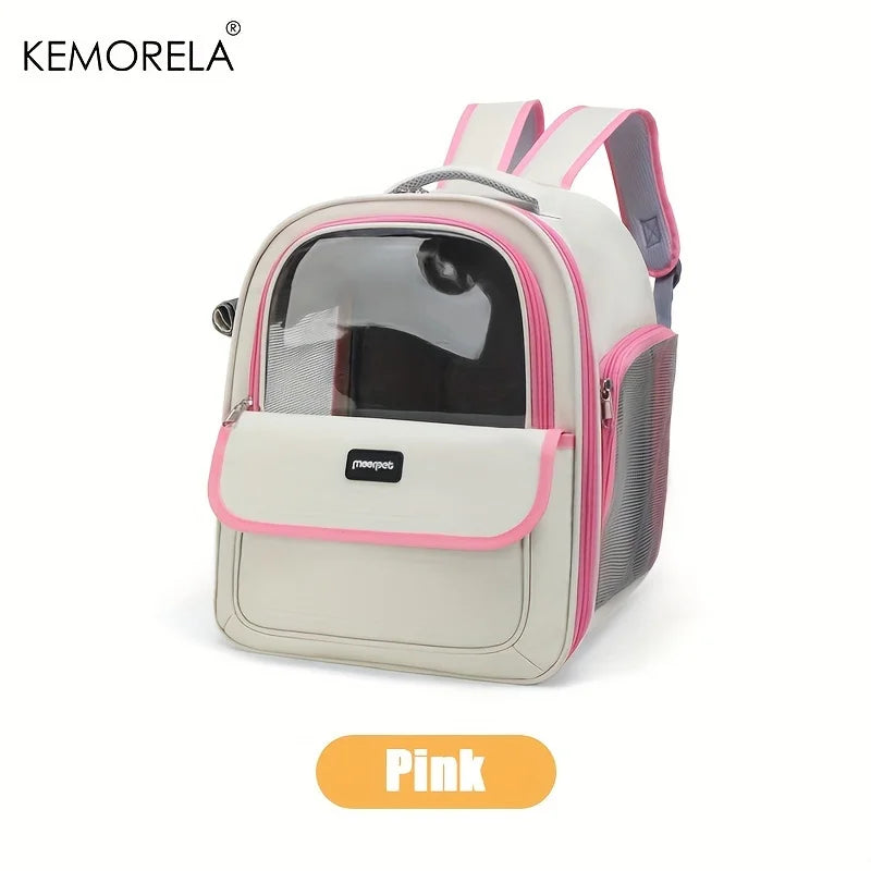 KEMORELA Pet Backpack for Cats And Dogs Large Outdoor Transparent Capsule Breathable Carrying Bag Pet Supplies