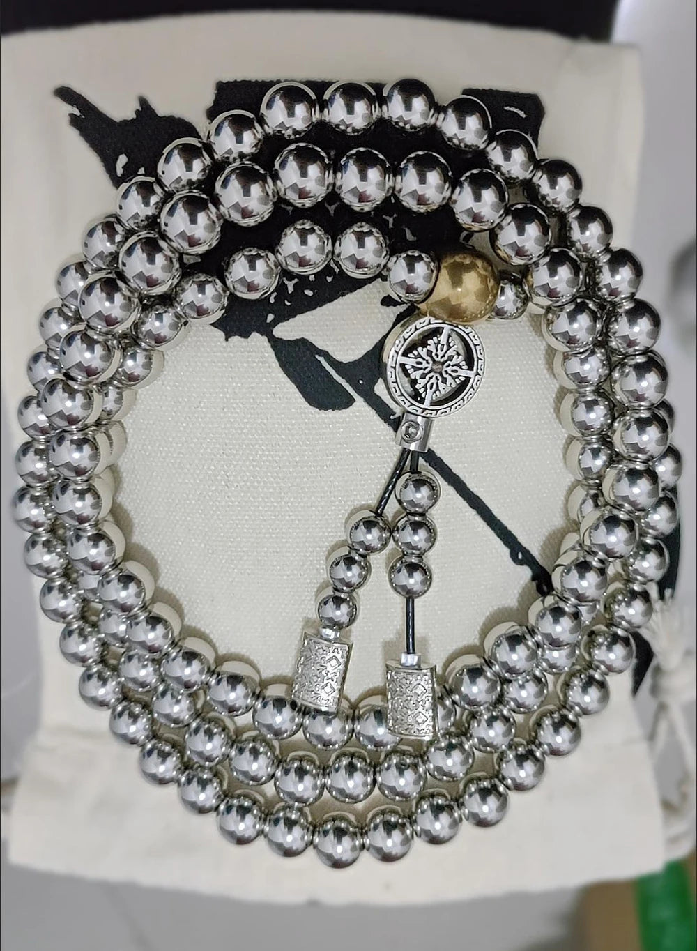 Prayer EDC Self Defense Necklace Bracelet with Buddha Beads