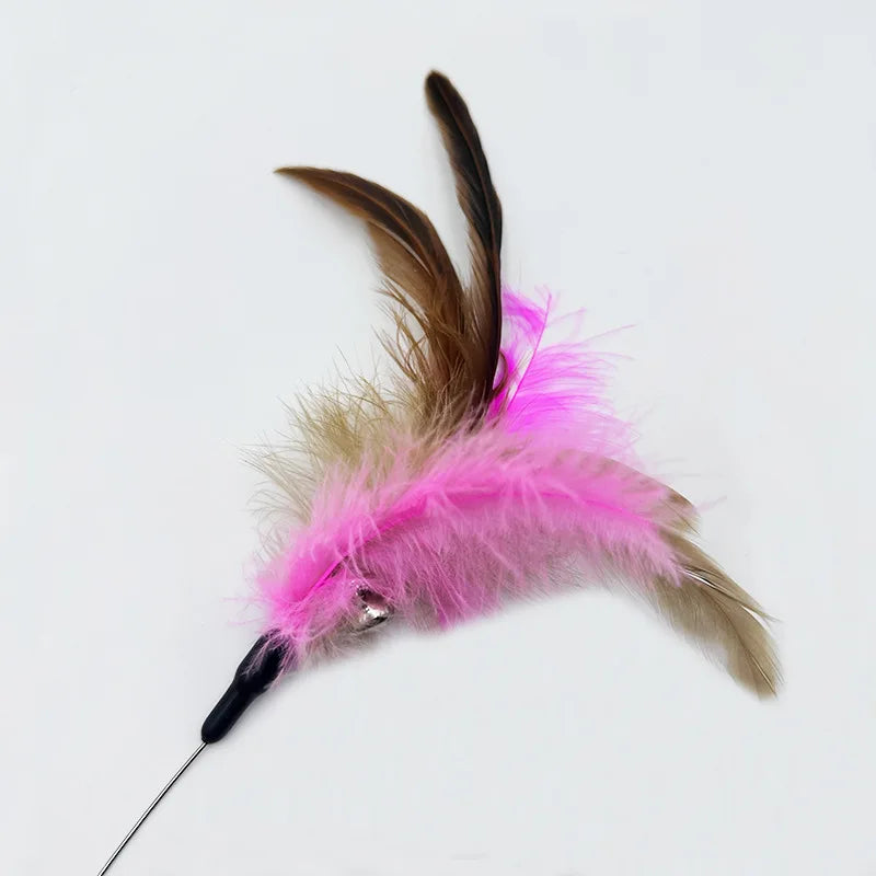 New hot product collar for cat teaser self-entertainment cat toy neck collar feather bell cat toy pet supplies