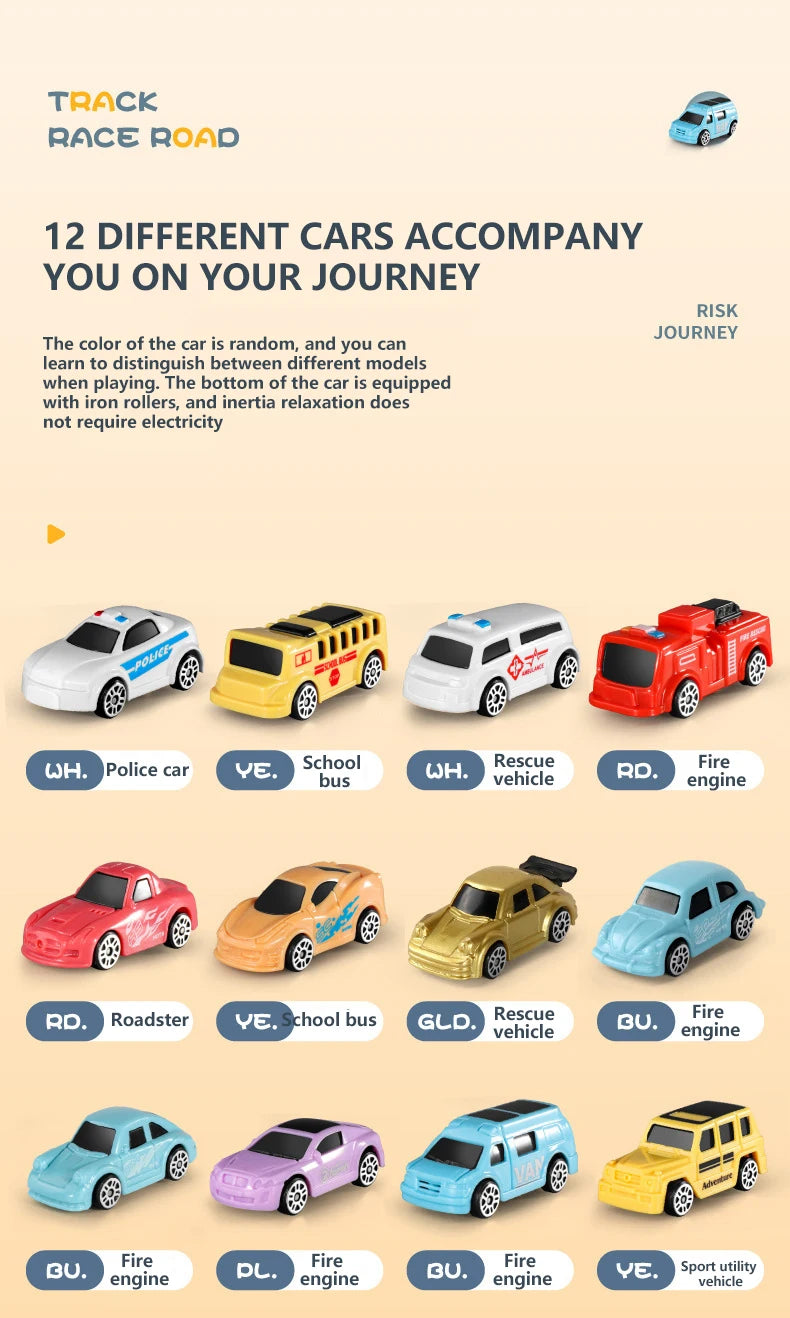 Lion Theme Car Track Set for Kids Educational Racing Toys with Diecast Cars Colorful Fun for Birthdays and Holidays