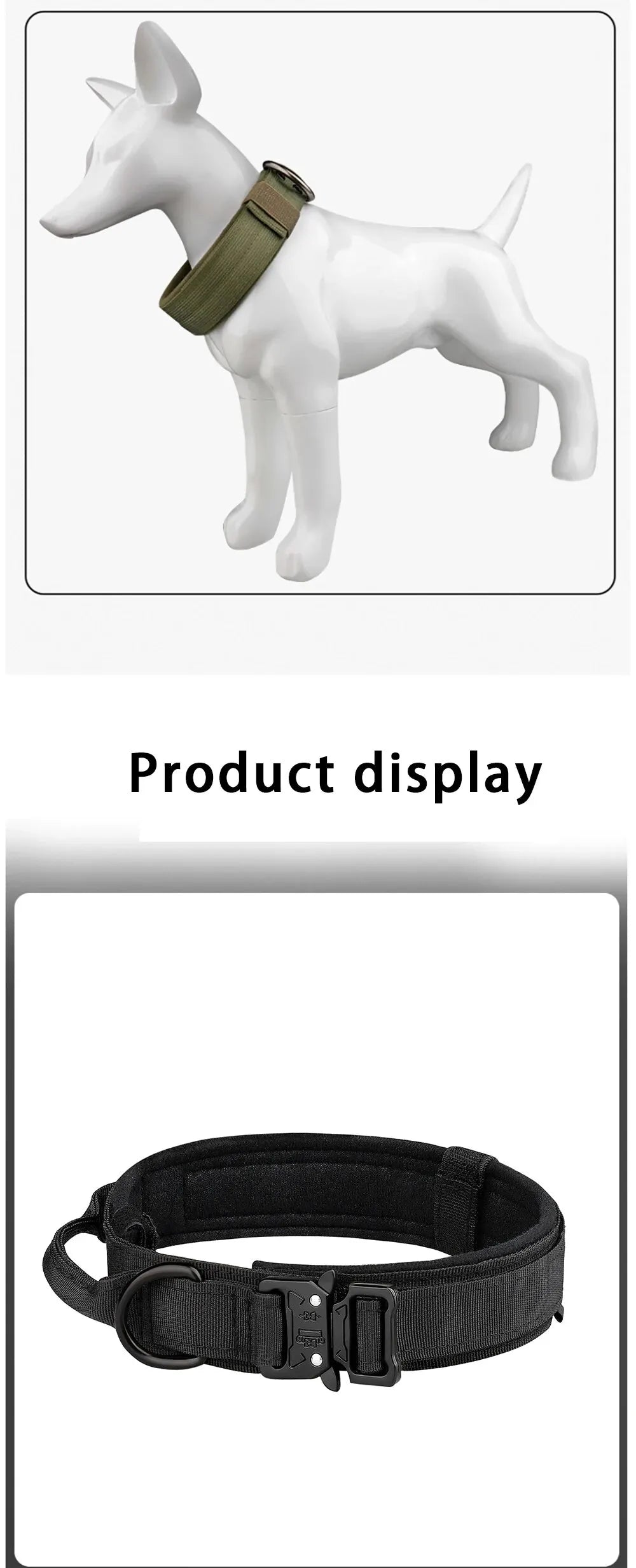 Pet Products Outdoor Tactical Dog Collar Nylon Metal Buckle for Medium and Large Dogs