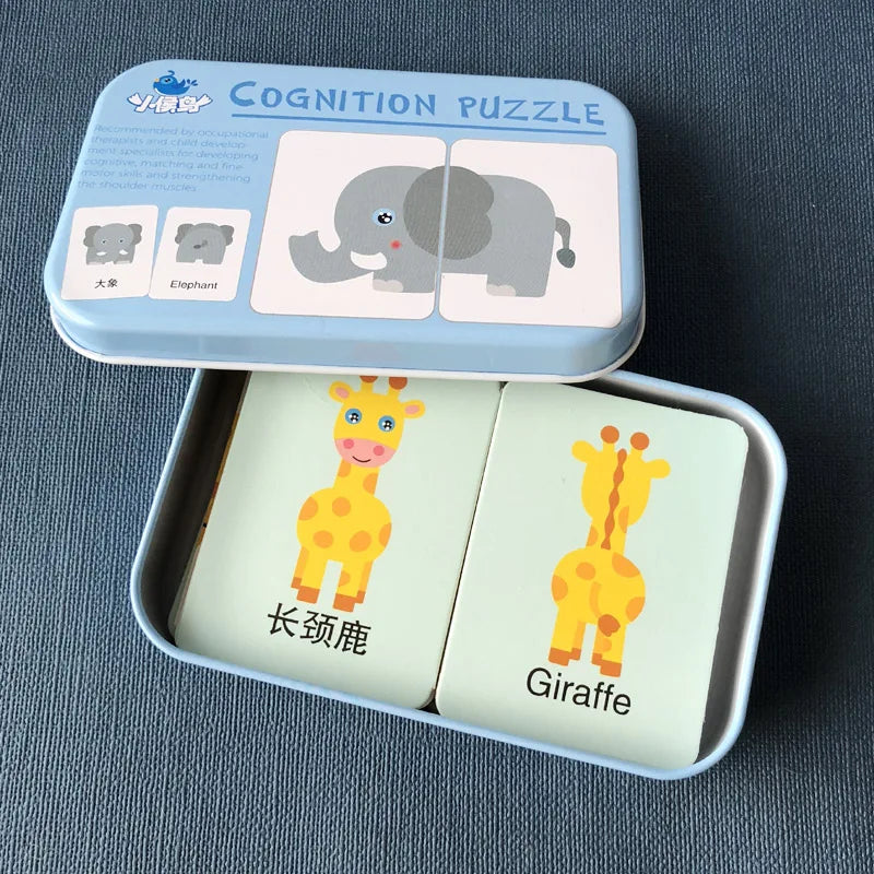 Baby Puzzle Montessori Educational Toys Wood 3D Jigsaw Puzzles For Kids 2-4 Years