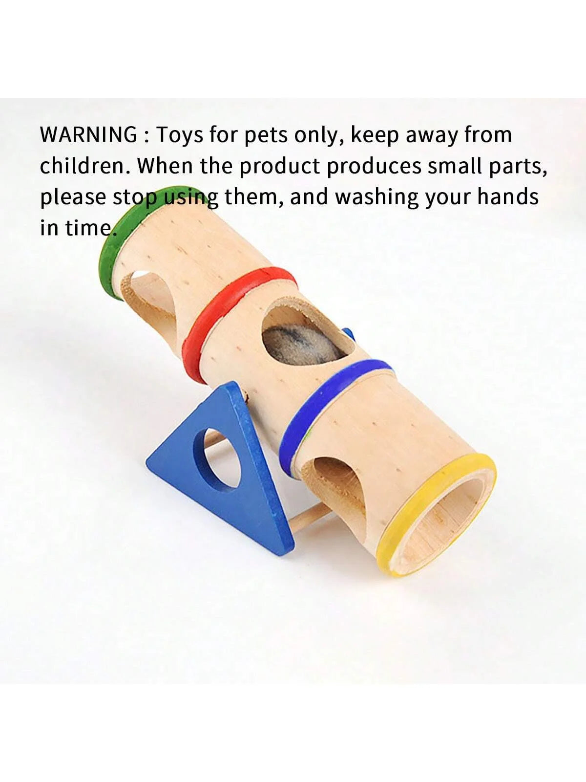 1pc-Pet toy hamster seesaw wooden squirrel seesaw bucket toy