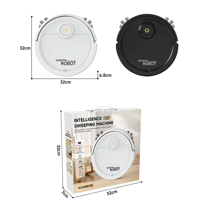 Fully Automatic Intelligent Sweeping Robot with Suction and Mopping Functions for Effortless Home Cleaning