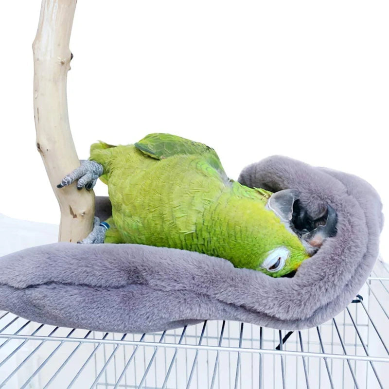 Winter Warm Bird Shawl Nest Corner Parrot Blanket Pet Small Animal Hanging Tent Cage Decoration For Parakeet Lovebird Cockatiel