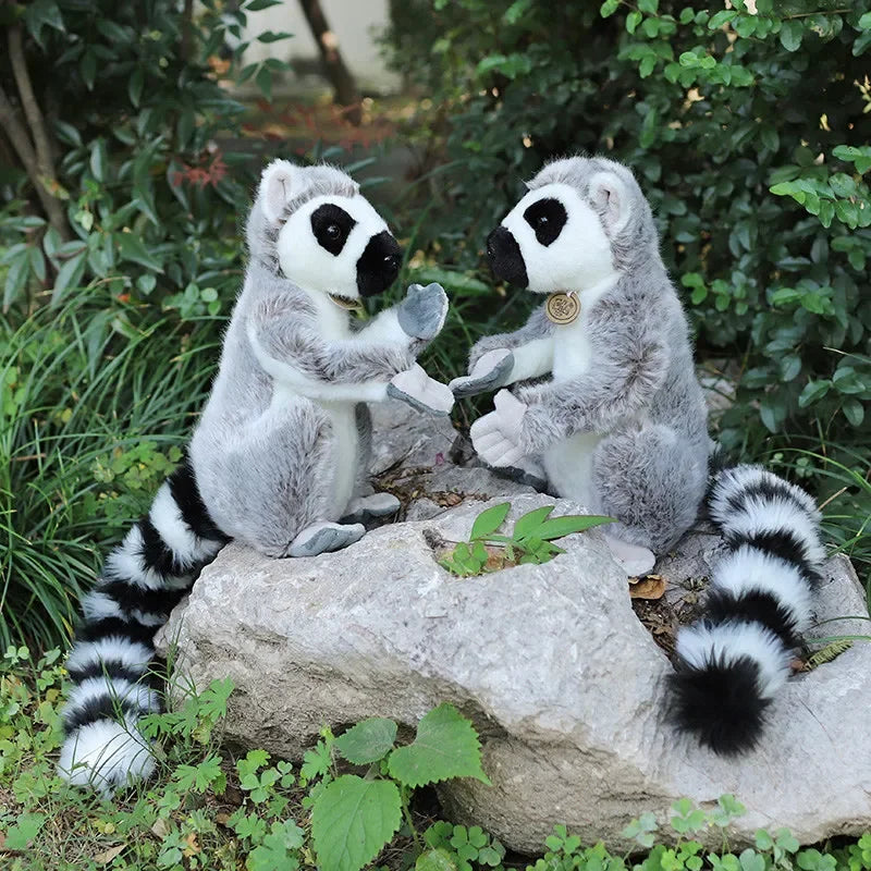 28cm Wild Lemur Plush Stuffed Animal Toy with Short and Long Arms for Kids and Adults