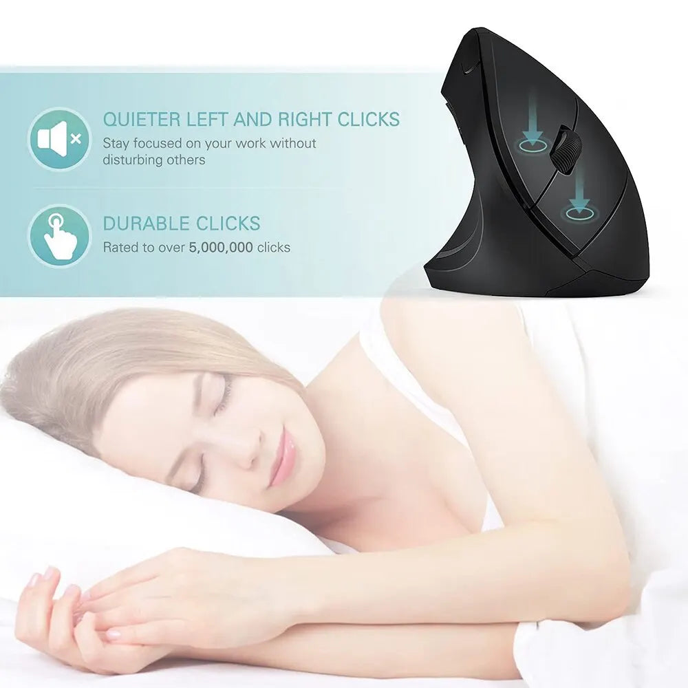 Vertical Mouse Ergonomic Wireless 2.4GHz Optical Mice 6 Buttons 3 DPI 800 1200 1600 for Laptop PC