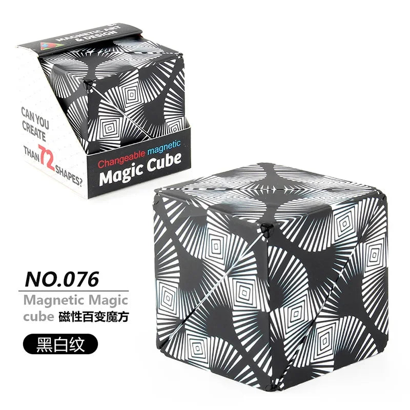 Variety Geometric Changeable Magnetic Magic Cube Fidget Stress Reliever