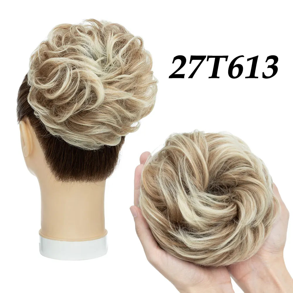 Hairro Synthetic Messy Hair Bun Scrunchies For Women 55g