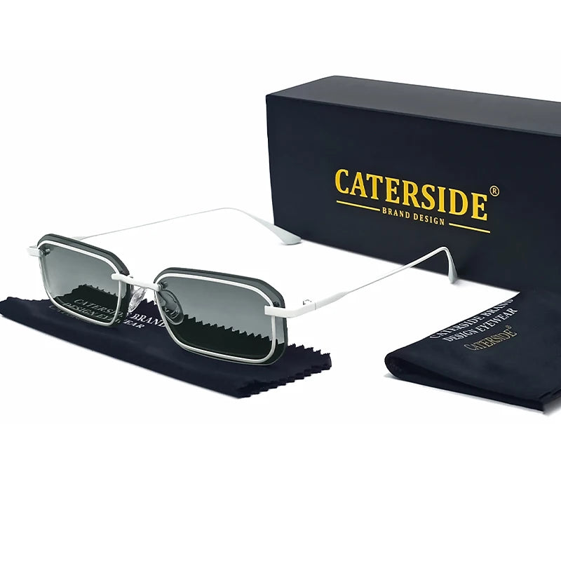 CATERSIDE Retro Punk Sunglasses UV400 Small Frame Fashion Eyewear