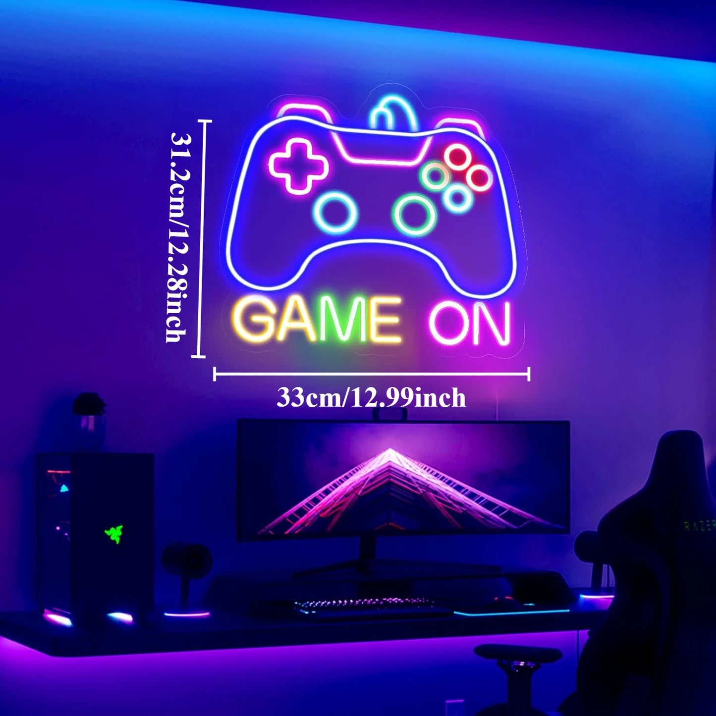 Gamer Neon Sign LED Wall Decor for Teen Bedroom Gifts