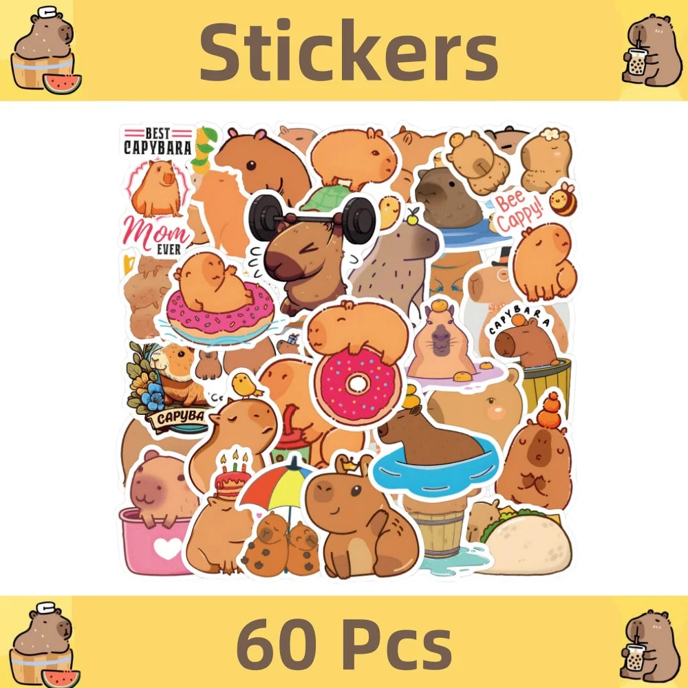 Capybara Birthday Decorations Balloons Cute Tableware Set