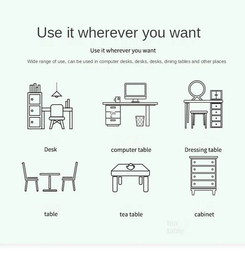 White Mousepad Large Gaming Desk Mat Waterproof Non-Slip PU Suede