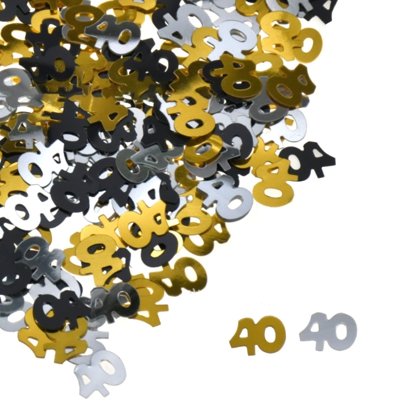 Gold Birthday Party Confetti Table Decorations for Milestone Celebrations Ages 18 to 70